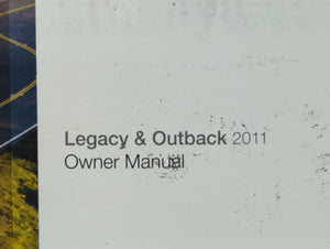 2011 Subaru Legacy Owners Manual Book Guide P/N:MSA5M1104A OEM Used Auto Parts