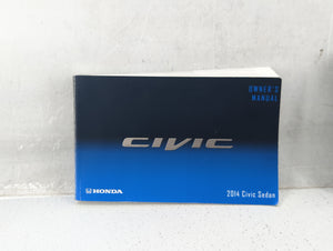 2014 Honda Civic Owners Manual Book Guide P/N:00X31-TR3-6200 OEM Used Auto Parts