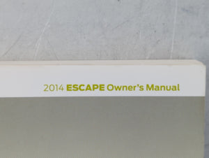 2014 Ford Escape Owners Manual Book Guide OEM Used Auto Parts