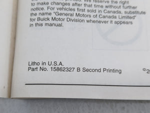 2007 Buick Lucerne Owners Manual Book Guide OEM Used Auto Parts