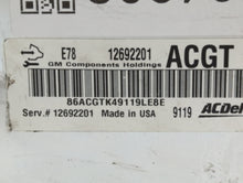 2017-2021 Chevrolet Trax PCM Engine Control Computer ECU ECM PCU OEM P/N:12692201 Fits Fits 2017 2018 2019 2020 2021 OEM Used Auto Parts