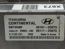 2011-2014 Hyundai Sonata PCM Engine Control Computer ECU ECM PCU OEM P/N:39101-2G673 Fits Fits 2011 2012 2013 2014 OEM Used Auto Parts