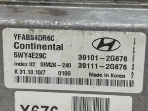 2011-2014 Hyundai Sonata PCM Engine Control Computer ECU ECM PCU OEM P/N:39101-2G676 Fits Fits 2011 2012 2013 2014 OEM Used Auto Parts