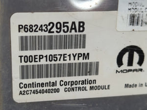 2017 Dodge Caravan PCM Engine Control Computer ECU ECM PCU OEM P/N:P68243295AB Fits Fits 2016 2018 2019 2020 OEM Used Auto Parts