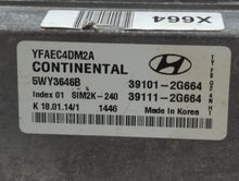 2011-2014 Hyundai Sonata PCM Engine Control Computer ECU ECM PCU OEM P/N:39101-2G664 Fits Fits 2011 2012 2013 2014 OEM Used Auto Parts