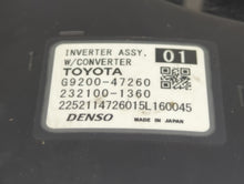 2012-2016 Toyota Prius Hybrid DC Synergy Drive Power Inverter P/N:G9200-47260 Fits Fits 2012 2013 2014 2015 2016 OEM Used Auto Parts