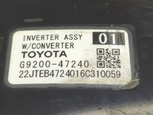 2016 Toyota Prius Hybrid DC Synergy Drive Power Inverter P/N:G9200-47240 G9200-47260 Fits OEM Used Auto Parts