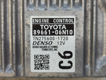 2015 Toyota Camry PCM Engine Control Computer ECU ECM PCU OEM P/N:89661-06N10 Fits OEM Used Auto Parts