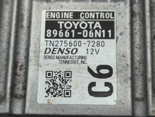 2016-2017 Toyota Camry PCM Engine Control Computer ECU ECM PCU OEM P/N:89661-06N11 Fits Fits 2016 2017 OEM Used Auto Parts