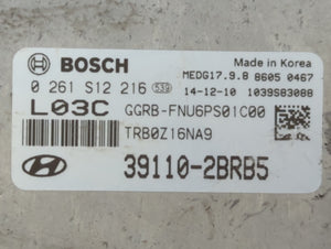 2015-2017 Hyundai Accent PCM Engine Control Computer ECU ECM PCU OEM P/N:39110-2BRB5 Fits Fits 2015 2016 2017 OEM Used Auto Parts