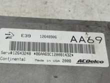 2012 Buick Enclave PCM Engine Control Computer ECU ECM PCU OEM P/N:12648906 Fits Fits 2013 2014 2015 2016 OEM Used Auto Parts