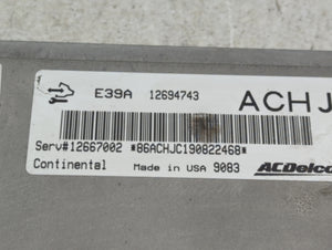 2017-2020 Chevrolet Impala PCM Engine Control Computer ECU ECM PCU OEM P/N:12694743 Fits Fits 2017 2018 2019 2020 OEM Used Auto Parts