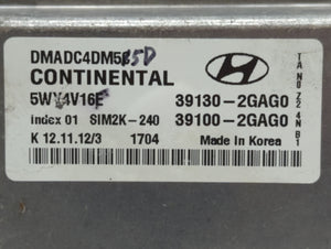 2013 Hyundai Santa Fe PCM Engine Control Computer ECU ECM PCU OEM P/N:39130-2GAG0 Fits OEM Used Auto Parts