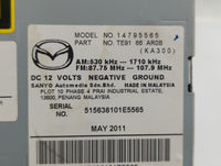 2011 Mazda Cx-9 Radio AM FM Cd Player Receiver Replacement P/N:14795565 TE91 66 AR0B Fits OEM Used Auto Parts - Oemusedautoparts1.com