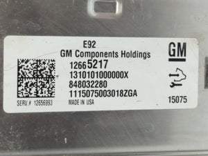 2014-2016 Chevrolet Silverado 1500 PCM Engine Control Computer ECU ECM PCU OEM P/N:12665217 Fits Fits 2014 2015 2016 OEM Used Auto Parts