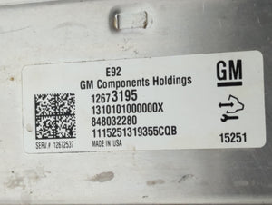 2016 Gmc Yukon Xl PCM Engine Control Computer ECU ECM PCU OEM P/N:12673195 Fits Fits 2014 2015 OEM Used Auto Parts