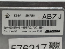 2017 Chevrolet Equinox PCM Engine Control Computer ECU ECM PCU OEM P/N:12667189 Fits Fits 2018 2019 2020 OEM Used Auto Parts