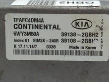 2014-2015 Kia Optima PCM Engine Control Computer ECU ECM PCU OEM P/N:39138-2GBH1 39138-2GBE1, 5WY3K98A Fits Fits 2014 2015 OEM Used Auto Parts