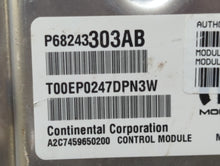 2017 Dodge Ram 1500 PCM Engine Control Computer ECU ECM PCU OEM P/N:P68243303AB Fits Fits 2016 2018 2019 2020 OEM Used Auto Parts