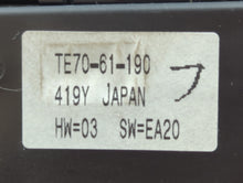 2010-2015 Mazda Cx-9 Climate Control Module Temperature AC/Heater Replacement P/N:TE70-61-190 Fits 2010 2011 2012 2013 2014 2015 OEM Used Auto Parts