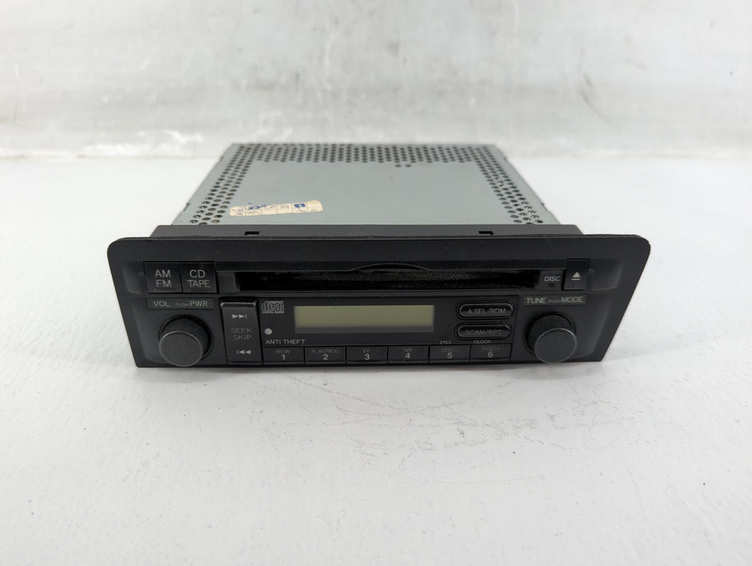 2001-2003 Honda Civic Radio AM FM Cd Player Receiver Replacement P/N:BJF28094983B 39101-S5A-A610-M1 Fits 2001 2002 2003 OEM Used Auto Parts