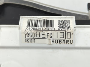 2009 Subaru Impreza Instrument Cluster Speedometer Gauges P/N:0805831125249 85003FG090 Fits OEM Used Auto Parts