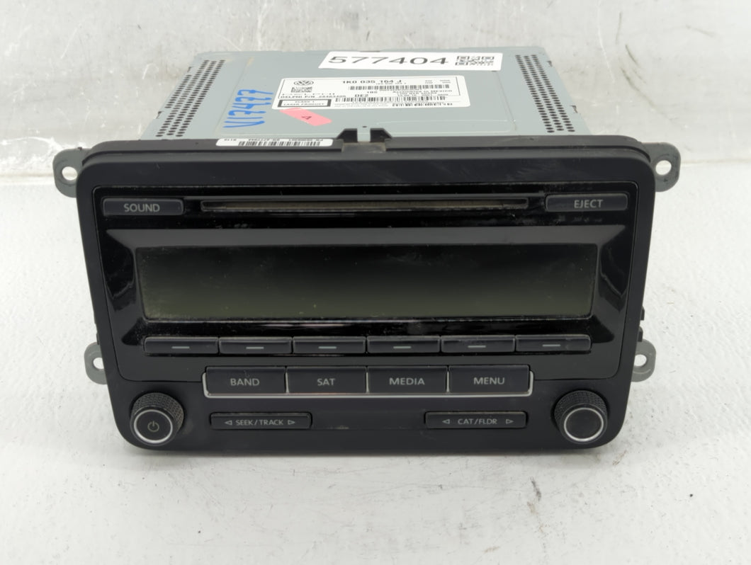 2015-2017 Volkswagen Jetta Radio AM FM Cd Player Receiver Replacement P/N:1K0 035 164 J Fits 2015 2016 2017 OEM Used Auto Parts