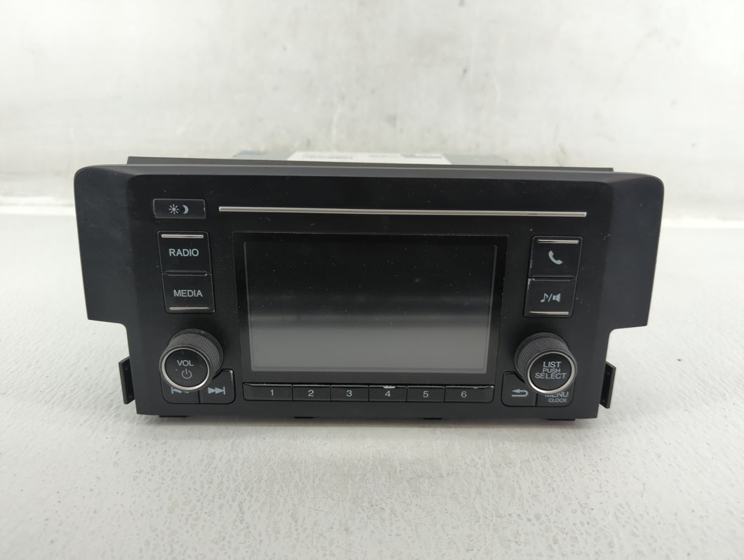 2016-2017 Honda Civic Radio AM FM Cd Player Receiver Replacement P/N:39100-TBA-A11 Fits 2016 2017 OEM Used Auto Parts