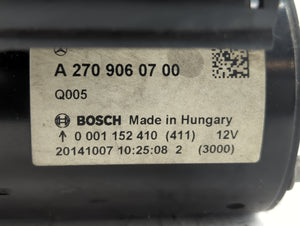 2014-2019 Mercedes-Benz Cla250 Car Starter Motor Solenoid OEM P/N:A 270 906 07 00 Fits 2013 2014 2015 2016 2017 2018 2019 2020 OEM Used Auto Parts