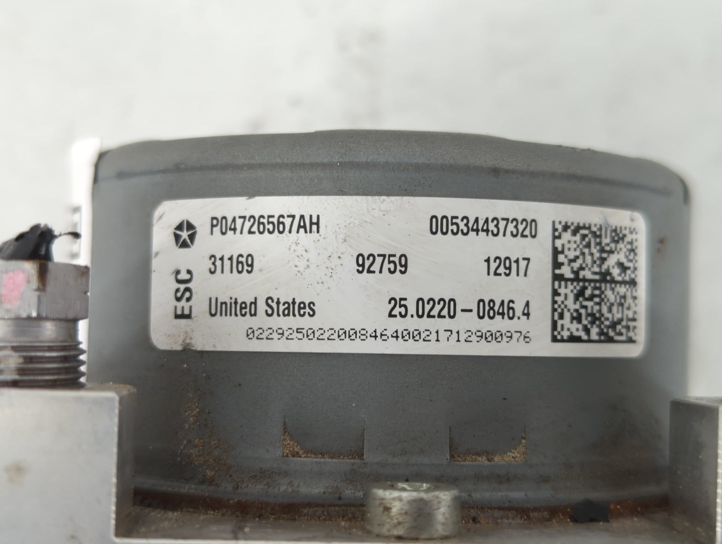 2017 Jeep Compass ABS Pump Control Module Replacement P/N:P04726567AH Fits OEM Used Auto Parts - Oemusedautoparts1.com