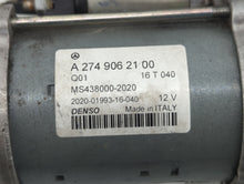 2015-2018 Mercedes-Benz C300 Car Starter Motor Solenoid OEM P/N:A 274 906 21 00 Fits 2015 2016 2017 2018 2019 2020 2021 OEM Used Auto Parts