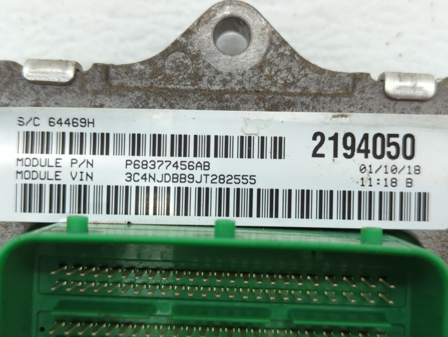 2018 Jeep Compass PCM Engine Control Computer ECU ECM PCU OEM P/N:P6832095AA Fits OEM Used Auto Parts - Oemusedautoparts1.com