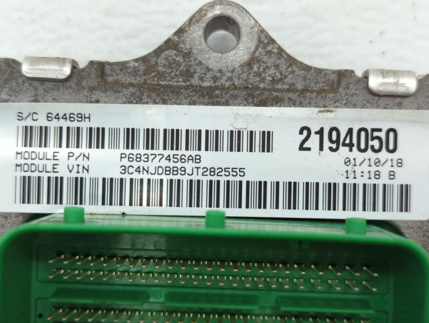 2018 Jeep Compass PCM Engine Control Computer ECU ECM PCU OEM P/N:P6832095AA Fits OEM Used Auto Parts - Oemusedautoparts1.com