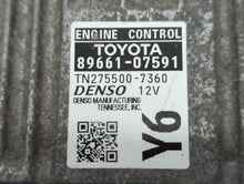 2013-2014 Toyota Avalon PCM Engine Computer ECU ECM PCU OEM P/N:89661-07591 Fits 2013 2014 OEM Used Auto Parts