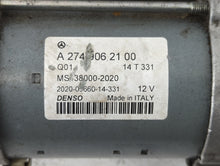 2015-2018 Mercedes-Benz C300 Car Starter Motor Solenoid OEM P/N:A 274 906 21 00 Fits 2015 2016 2017 2018 2019 2020 2021 OEM Used Auto Parts