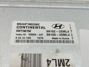 2014-2016 Hyundai Elantra PCM Engine Computer ECU ECM PCU OEM P/N:39102-2EML4 39103-2EML6 Fits 2014 2015 2016 OEM Used Auto Parts