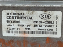 2014-2015 Kia Sorento PCM Engine Control Computer ECU ECM PCU OEM P/N:39103-2GBL2 Fits Fits 2014 2015 OEM Used Auto Parts