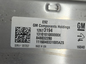 2015-2016 Cadillac Escalade PCM Engine Control Computer ECU ECM PCU OEM P/N:12673194 Fits Fits 2014 2015 2016 OEM Used Auto Parts