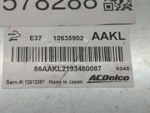 2007-2010 Chevrolet Cobalt PCM Engine Control Computer ECU ECM PCU OEM P/N:86AAKL2193480087 E37 12635902 Fits OEM Used Auto Parts