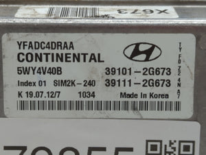 2011-2014 Hyundai Sonata PCM Engine Control Computer ECU ECM PCU OEM P/N:39101-2G673 39101-2G663 Fits Fits 2011 2012 2013 2014 OEM Used Auto Parts