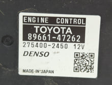 2010 Toyota Prius PCM Engine Control Computer ECU ECM PCU OEM P/N:89661-47262 89661-47261 Fits OEM Used Auto Parts