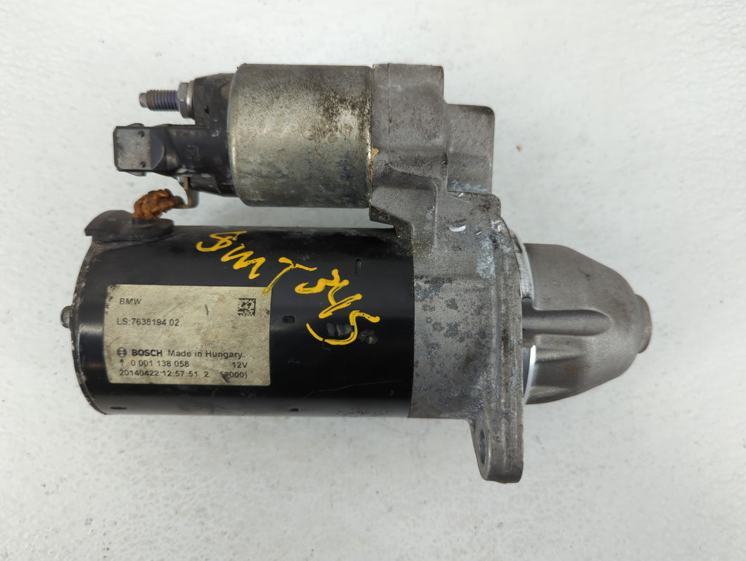 2012-2015 Bmw X1 Car Starter Motor Solenoid OEM P/N:7638194 02 Fits 2012 2013 2014 2015 2016 2017 OEM Used Auto Parts