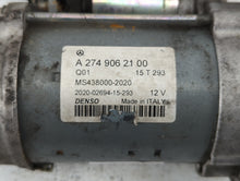 2015-2018 Mercedes-Benz C300 Car Starter Motor Solenoid OEM P/N:A 274 906 21 00 Fits 2015 2016 2017 2018 2019 2020 2021 OEM Used Auto Parts