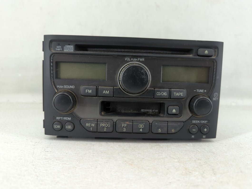 2003-2005 Honda Pilot Radio AM FM Cd Player Receiver Replacement P/N:39100-S9V-A120 Fits 2003 2004 2005 OEM Used Auto Parts