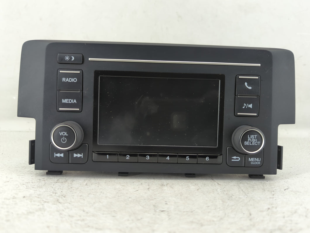 2019-2021 Honda Civic Radio AM FM Cd Player Receiver Replacement P/N:39100-TBA-A41 Fits 2019 2020 2021 OEM Used Auto Parts