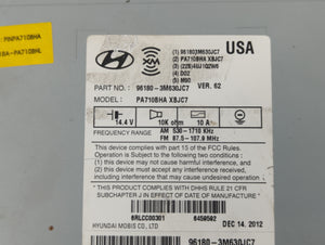 2011-2014 Hyundai Genesis Radio AM FM Cd Player Receiver Replacement P/N:96180-3M630JC7 Fits 2011 2012 2013 2014 OEM Used Auto Parts