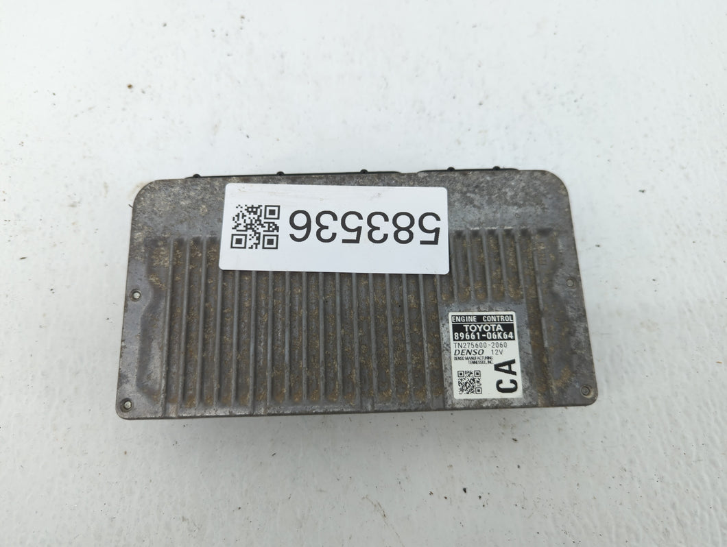 2012-2014 Toyota Camry PCM Engine Control Computer ECU ECM PCU OEM P/N:89661-06K64 Fits Fits 2012 2013 2014 OEM Used Auto Parts