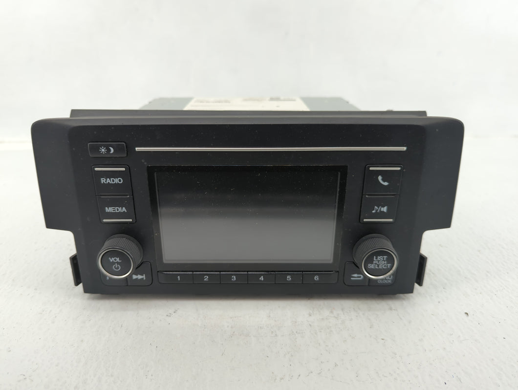 2016-2017 Honda Civic Radio AM FM Cd Player Receiver Replacement P/N:39100-TBA-A11 Fits 2016 2017 OEM Used Auto Parts