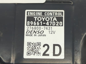 2021-2022 Toyota Prius PCM Engine Control Computer ECU ECM PCU OEM P/N:89661-47D20 Fits Fits 2021 2022 OEM Used Auto Parts