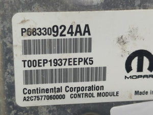 2018-2019 Jeep Grand Cherokee PCM Engine Control Computer ECU ECM PCU OEM P/N:P68330924AA Fits Fits 2018 2019 OEM Used Auto Parts